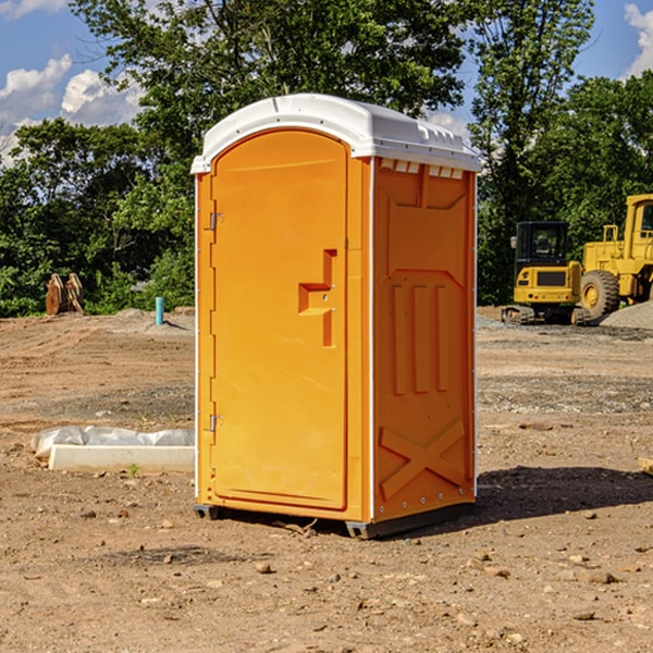 how often are the portable restrooms cleaned and serviced during a rental period in Valley Falls